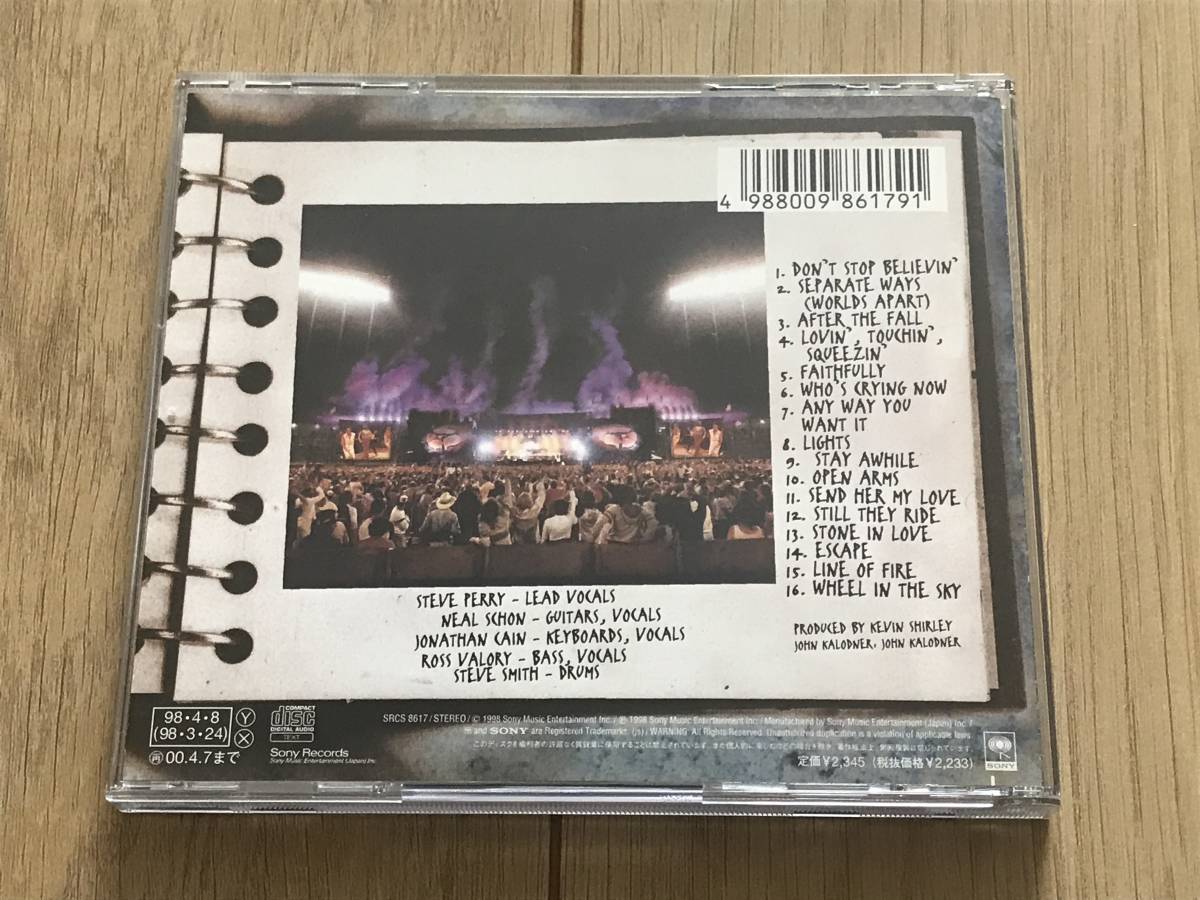 [国内盤美品CD:廃盤] JOURNEY ジャーニー / GREATEST HITS LIVE グレイテスト ヒッツ ライヴ_画像2