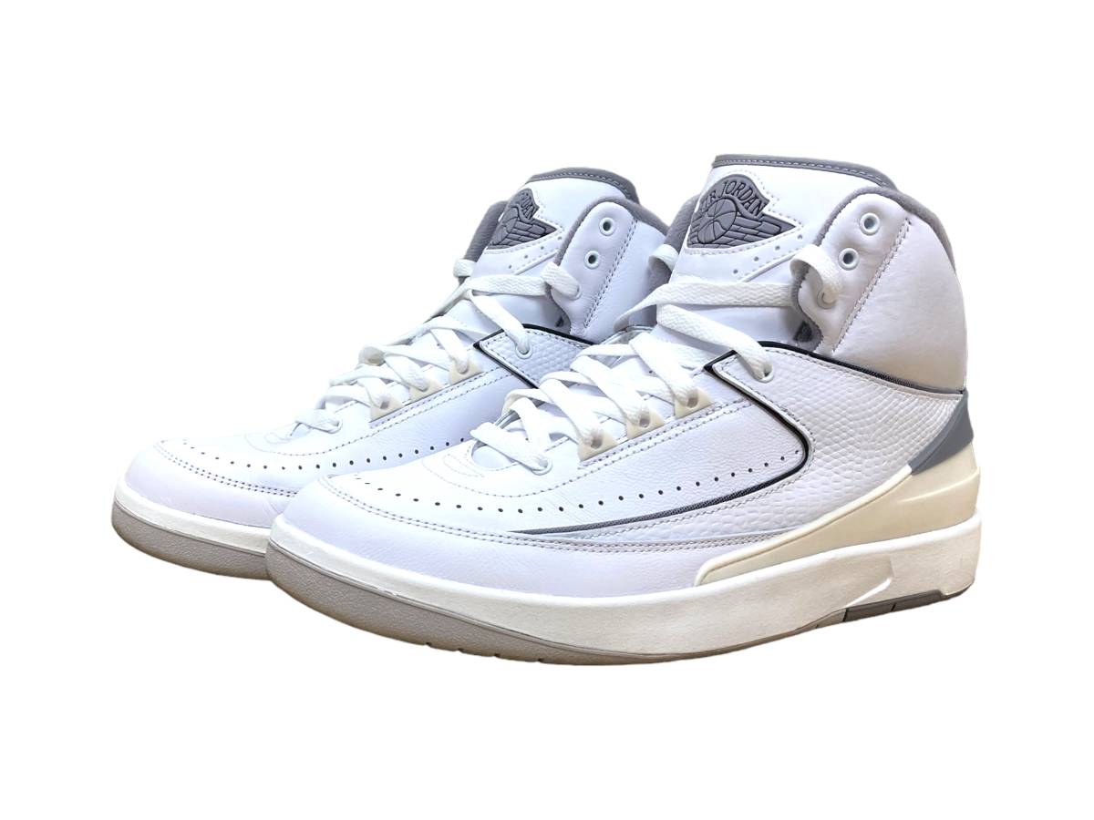 NIKE (ナイキ) NIKE AIR JORDAN 2 RETRO White and Cement Grey DR8884-100 27 ホワイト グレー スニーカー メンズ /027