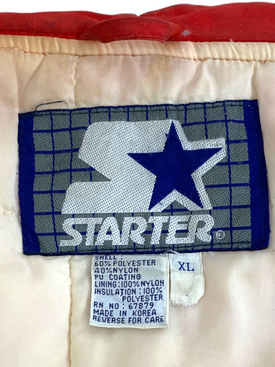 STARTER (スターター) NFL San Francisco 49ers サンフランシスコ フォーティーナイナーズ 中綿ジャケット XL 赤 90s 古着 メンズ/004_画像4