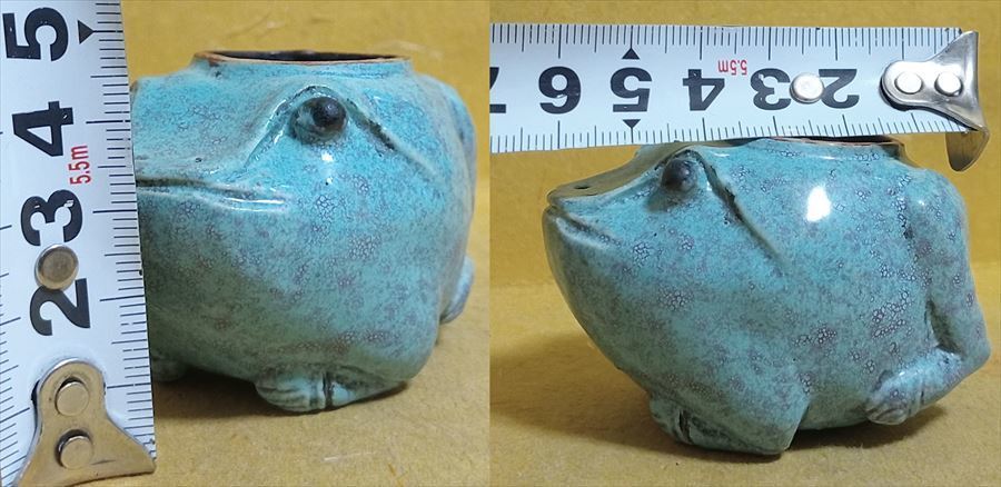 中国 清代 炉鈞釉 蛙 水滴 時代保証 唐物 李朝