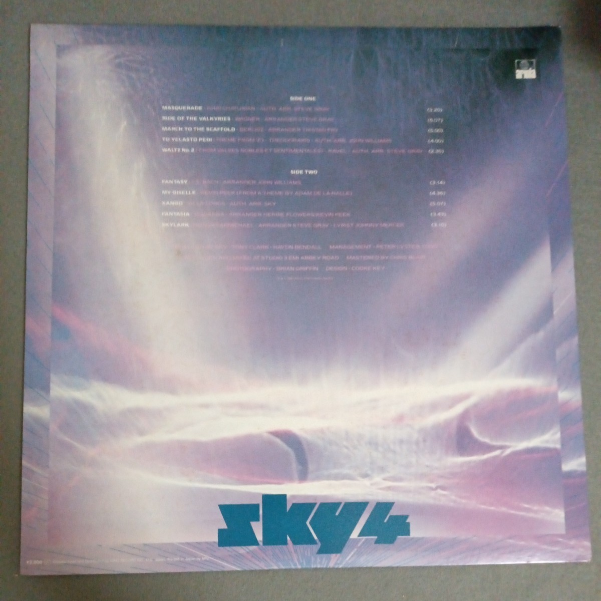 Sky4　LP　K28P-222 John Williams ジョン・ウイリアムズ　美盤_画像2