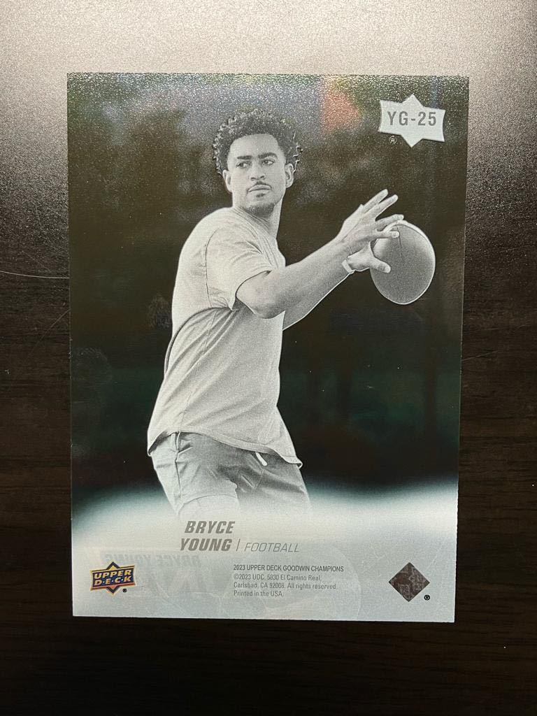 Bryce Young 2023 UD Goodwin Champions Young Guns Clear Cut Exclusives RC Rookie SSP 1:400pcs (カートン1枚)_画像2