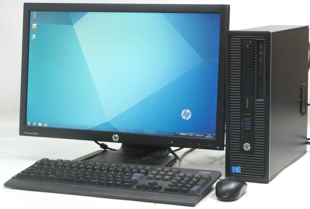 【HP美品セット】HP600G1 第四世代Corei5・8GB・SSD256+HDD500GB・マウス・キーボード・office2019・Win10・22型モニター・無線LAN_画像1