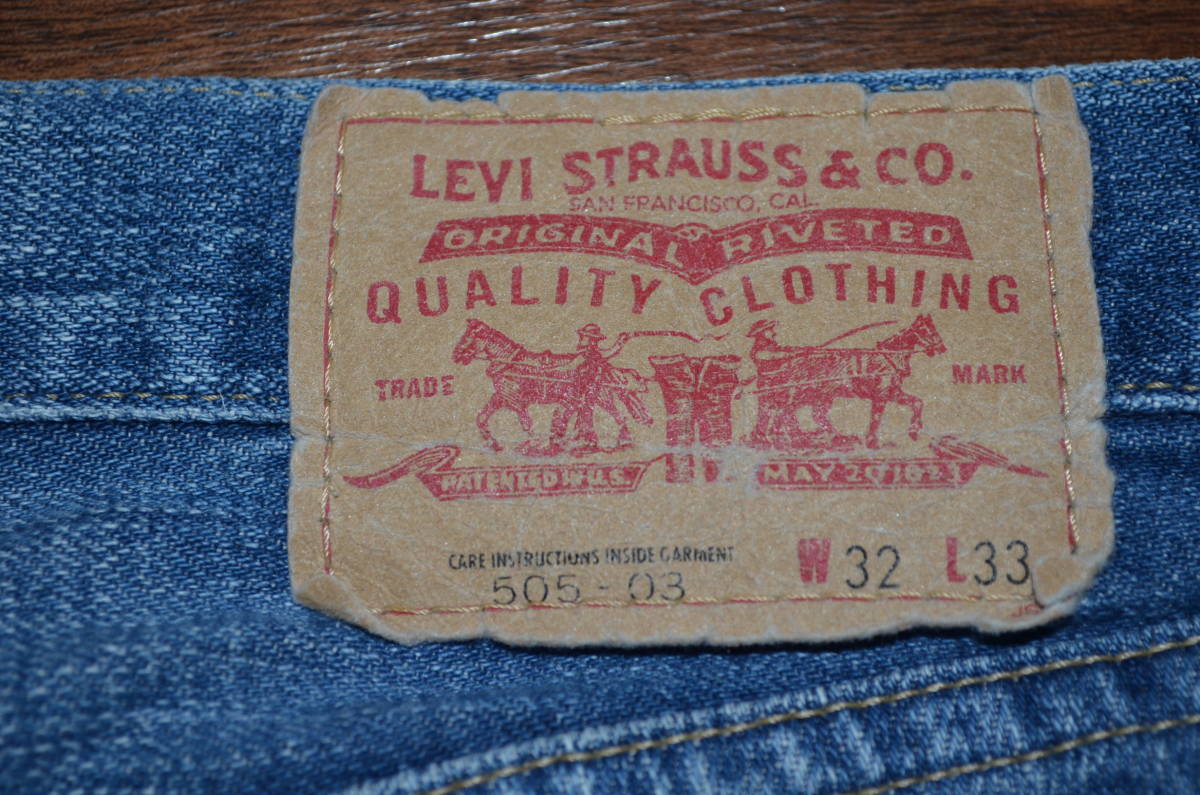 ●即決！リーバイス Levi's 505 ペンキステッチストレートデニム 32_画像7