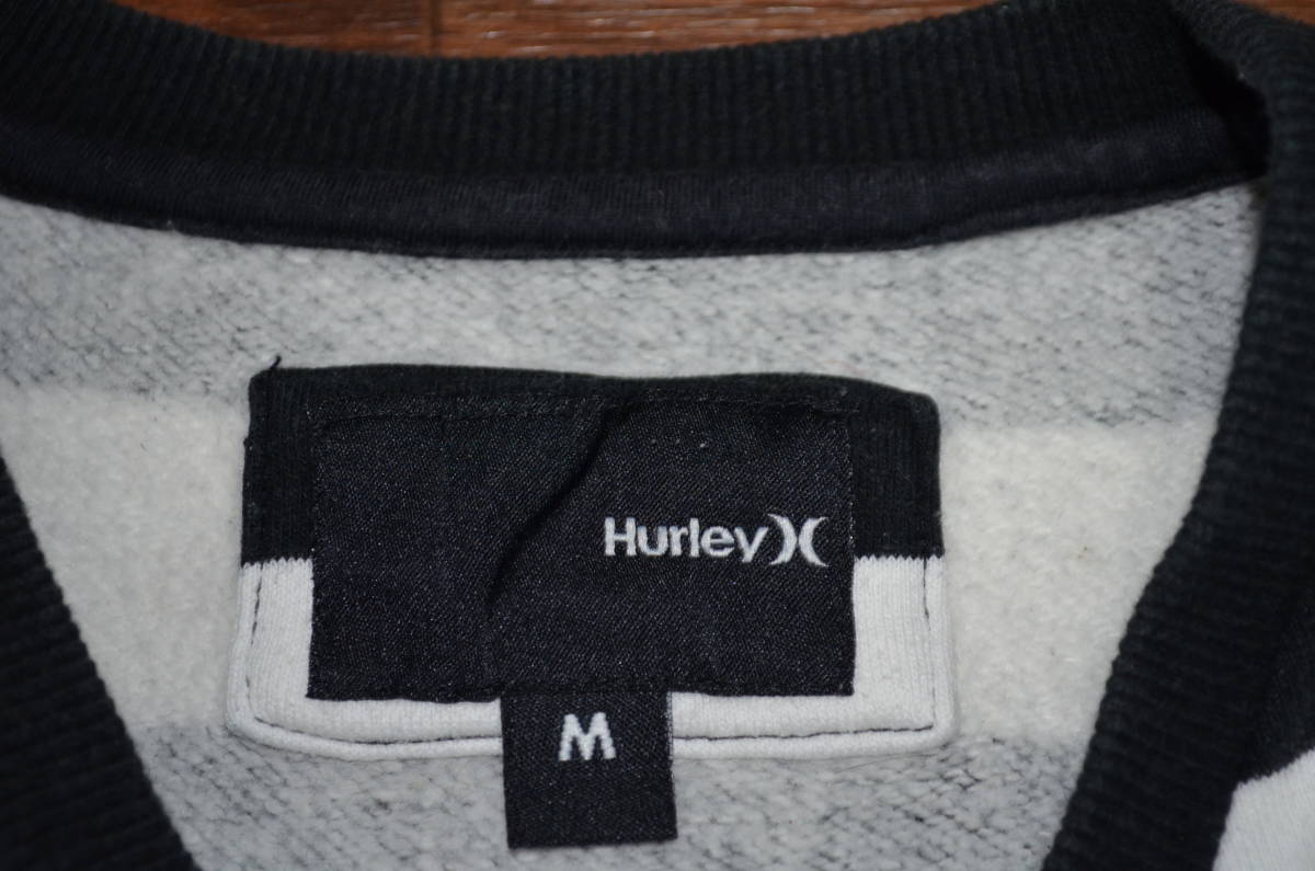 ●即決！ハーレー Hurley 裏起毛ボーダースウェット M_画像4