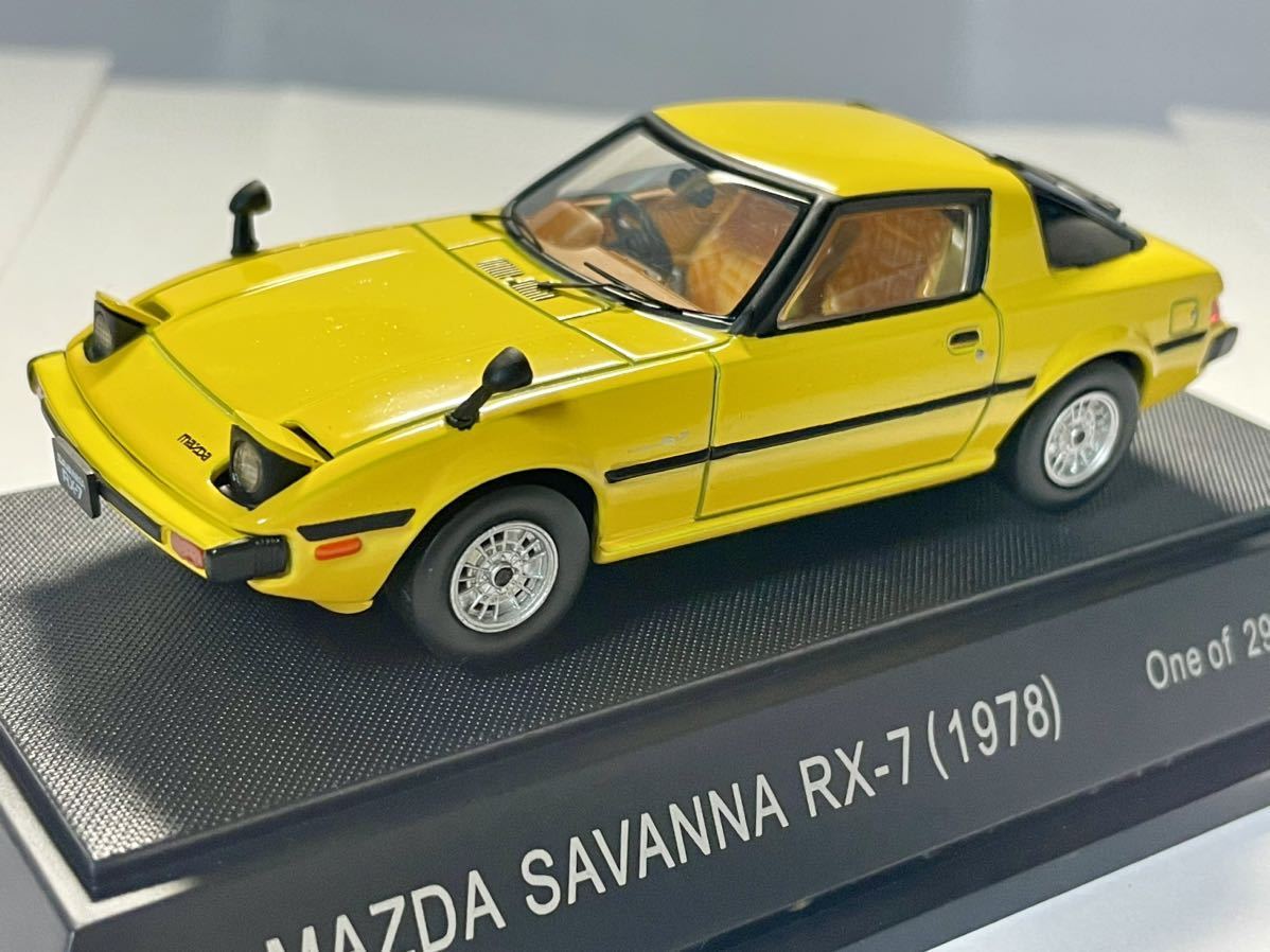 1/43 EBBRO ◆ MAZDA SAVANNA RX-7 1978 (Yellow). // マツダ　サバンナRX-7_画像1