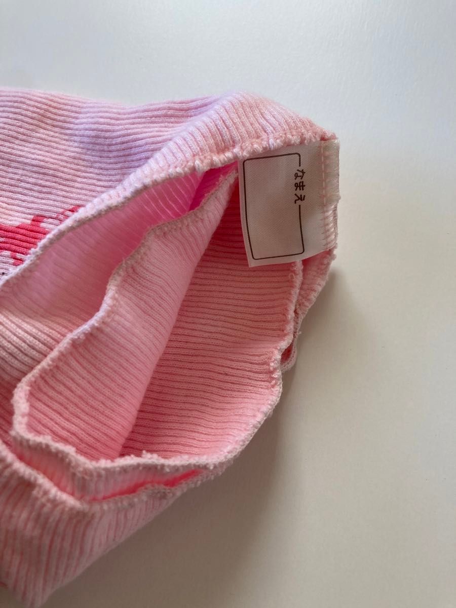 23 アンパンマン 腹巻 綿100 ピンク 子供服 ベビー服 二重になっている布の部分を広げて長さ調節可能です