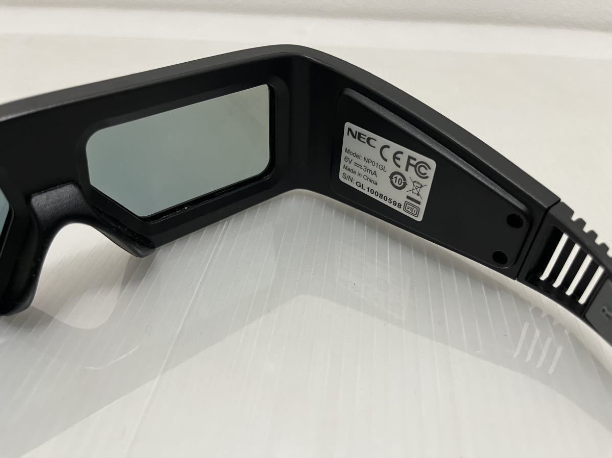 D(821k2) NEC 3D対応 プロジェクター用メガネ NP01GL 映像 眼鏡 ※動作未確認_画像3