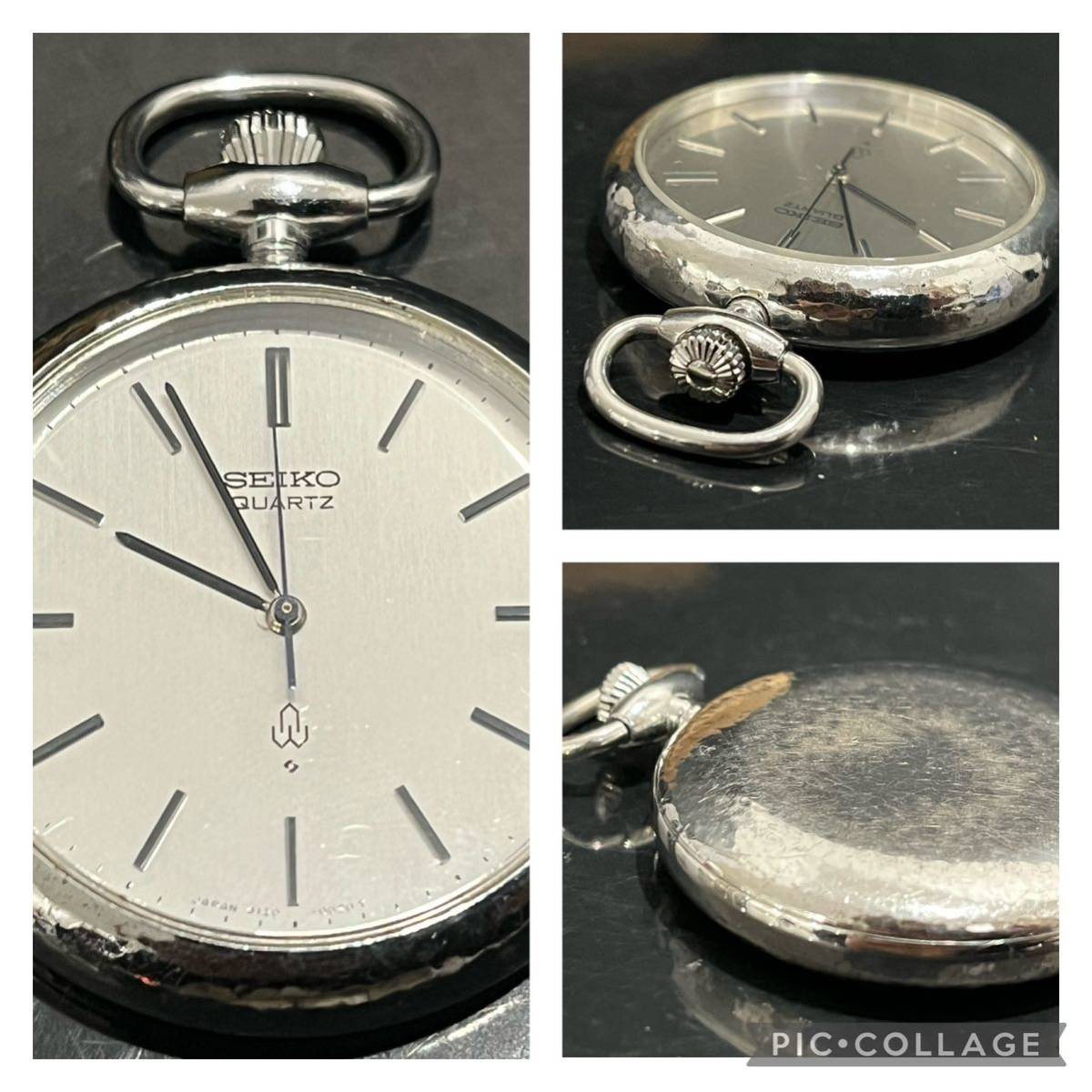 D(0112k1) 懐中時計 まとめ売り SEIKO/WALTHAM/ALBA クォーツ ※動作未確認 _画像6