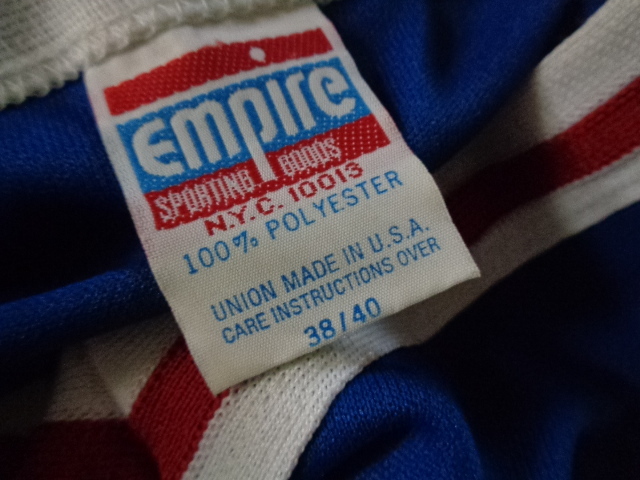 90s Vintage empire ヴィンテージ エンパイア ユニホーム シャツ USA製 ゲームシャツ サッカー SHIRT MADE IN U.S.A. サイズ 38/40_画像4