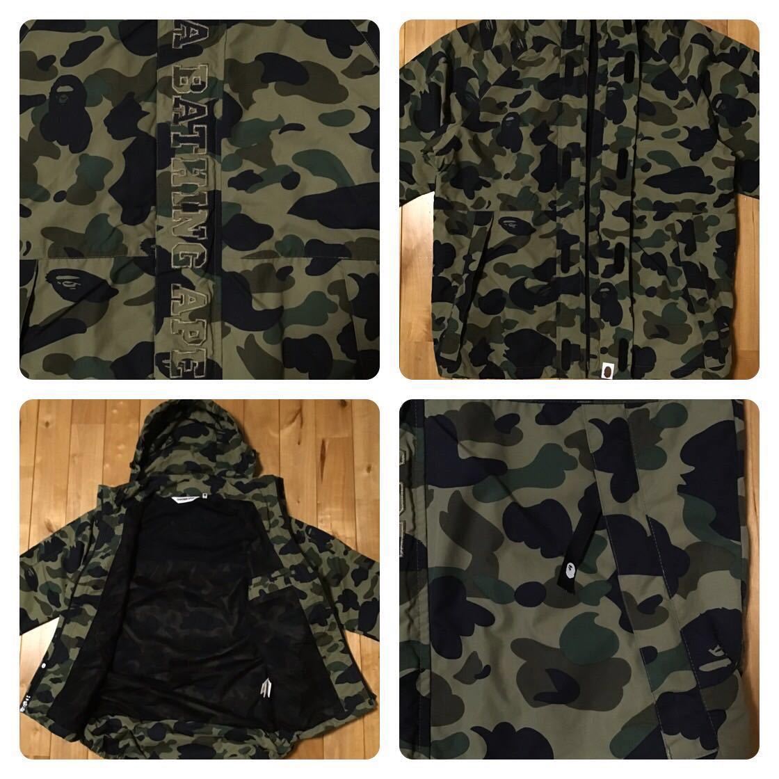 1st camo green hoodie jacket Sサイズ a bathing ape BAPE エイプ ベイプ アベイシングエイプ パーカー ジャケット 迷彩 NIGO w45_画像4