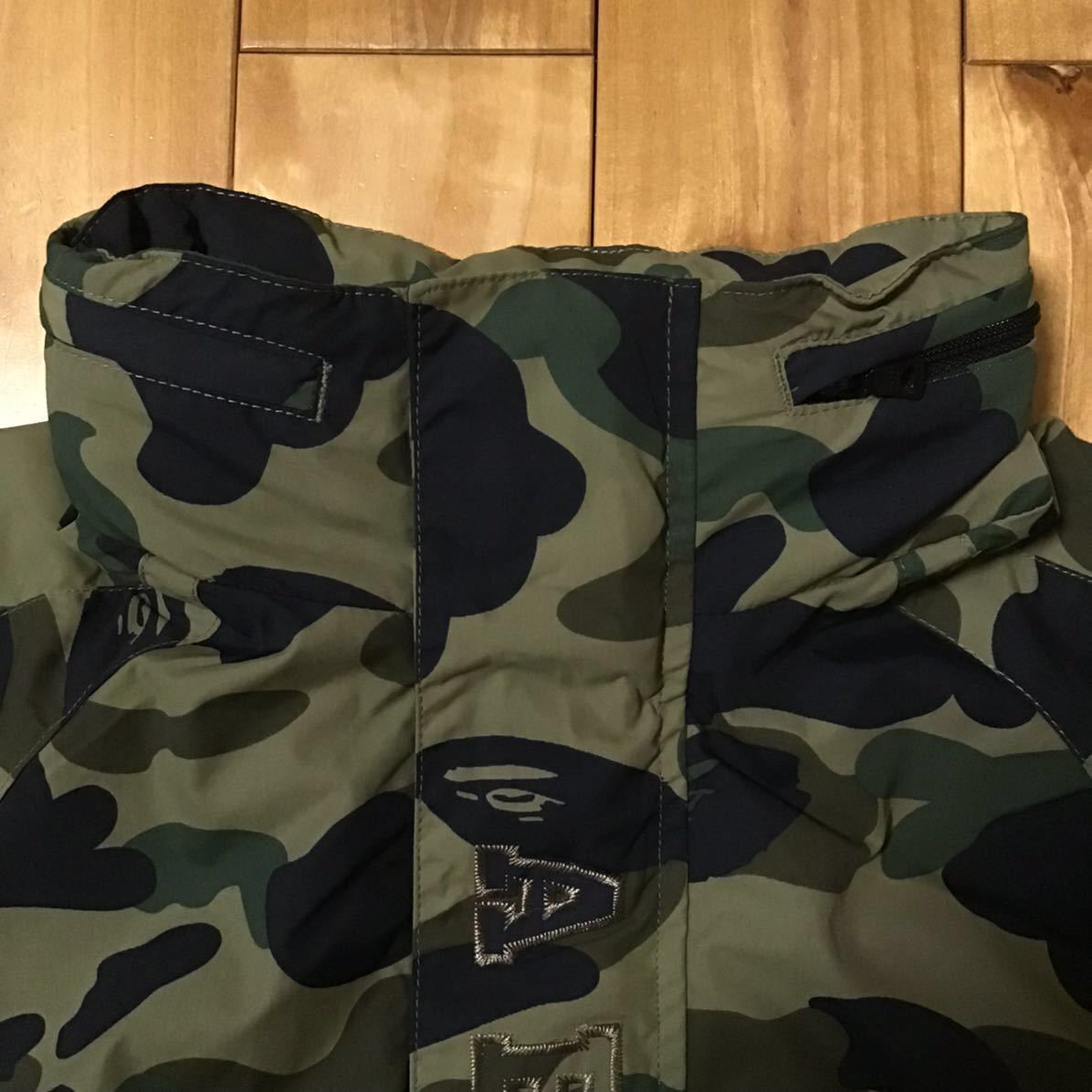 1st camo green hoodie jacket Sサイズ a bathing ape BAPE エイプ ベイプ アベイシングエイプ パーカー ジャケット 迷彩 NIGO w45_画像3