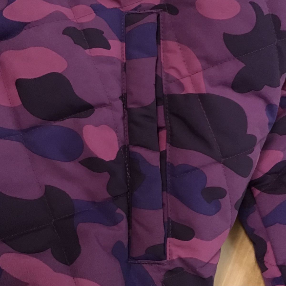 ★XL★ Purple camo ダウンジャケット BAPE hoodie down jacket a bathing ape エイプ ベイプ アベイシングエイプ パーカー 迷彩 i716_画像5