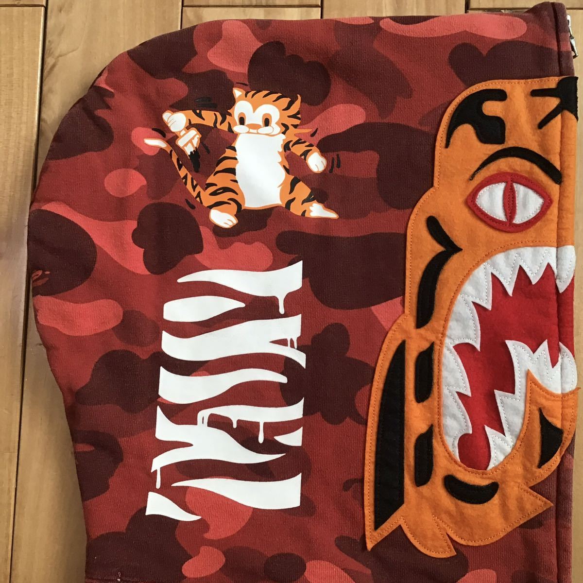 ★2XL★ Red camo タイガー パーカー Tiger full zip hoodie a bathing ape BAPE エイプ ベイプ アベイシングエイプ 迷彩 XXL oz4_画像4