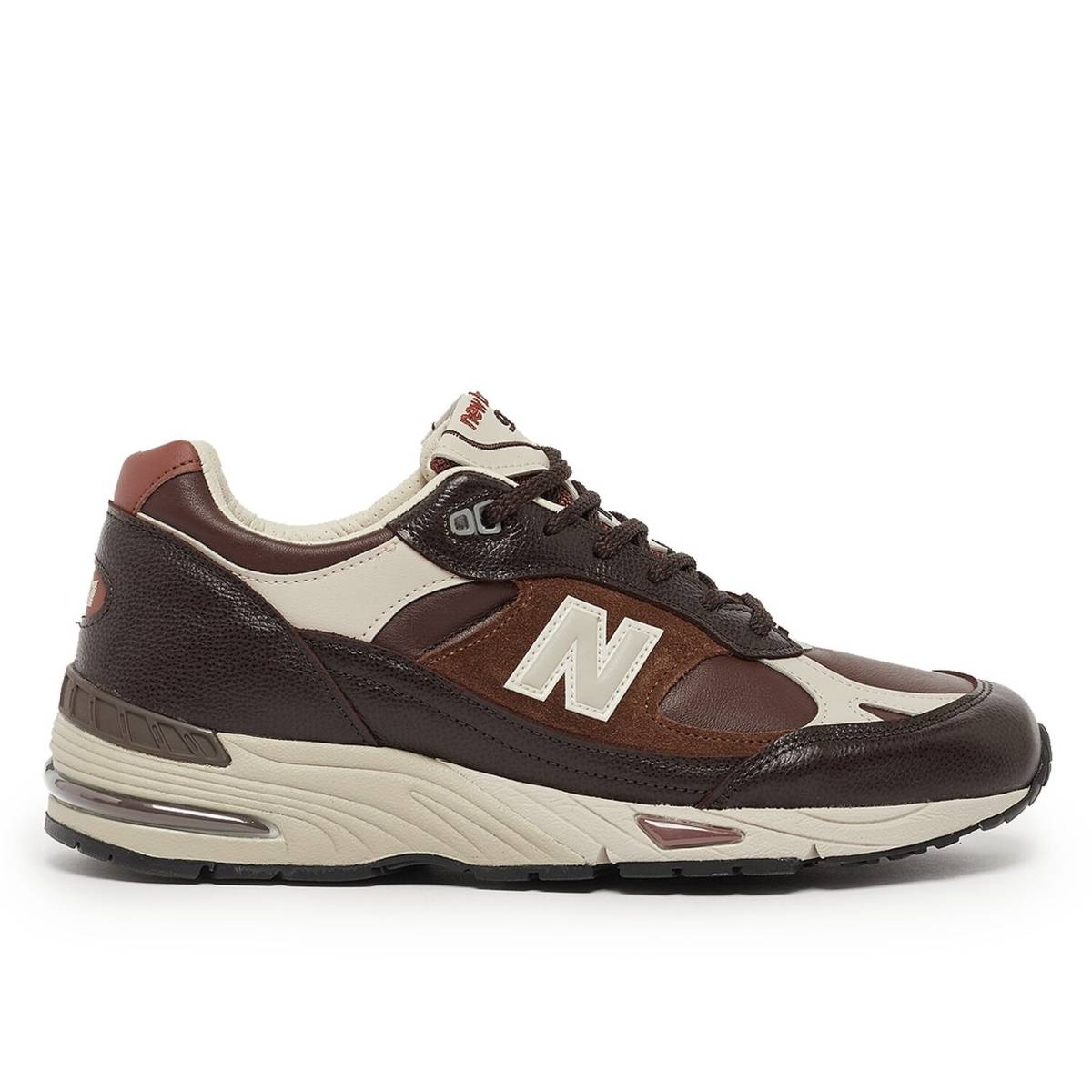 国内正規品 UK製 NEW BALANCE M991GBI US9.5 27.5cm レザー スエード イギリス英国製 NB 茶 ブラウン×オフホワイト×グレー スニーカー_画像9