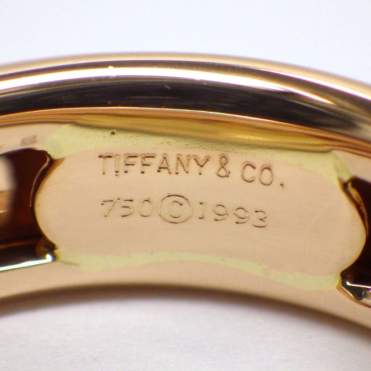 12号 美品 TIFFANY&Co. ティファニー フレンドシップ リング I Love You K18PG K18YG 750 18金 ピンクゴールド イエローゴールド ハート_画像4