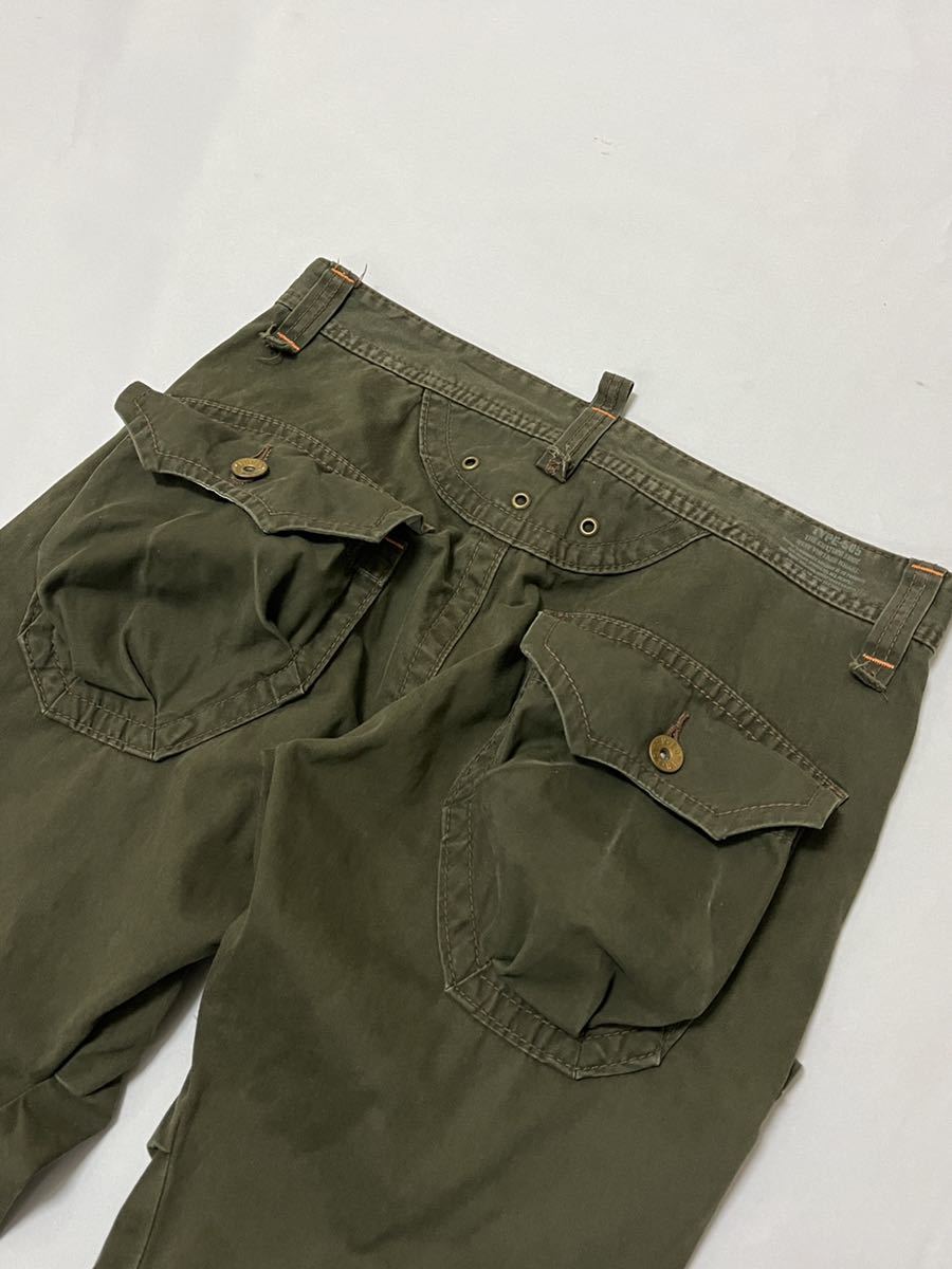 EDWIN 505 KHAKI ERM-1392 変形カーゴポケットデザイン コットン ミリタリーデザイン パンツ _画像5