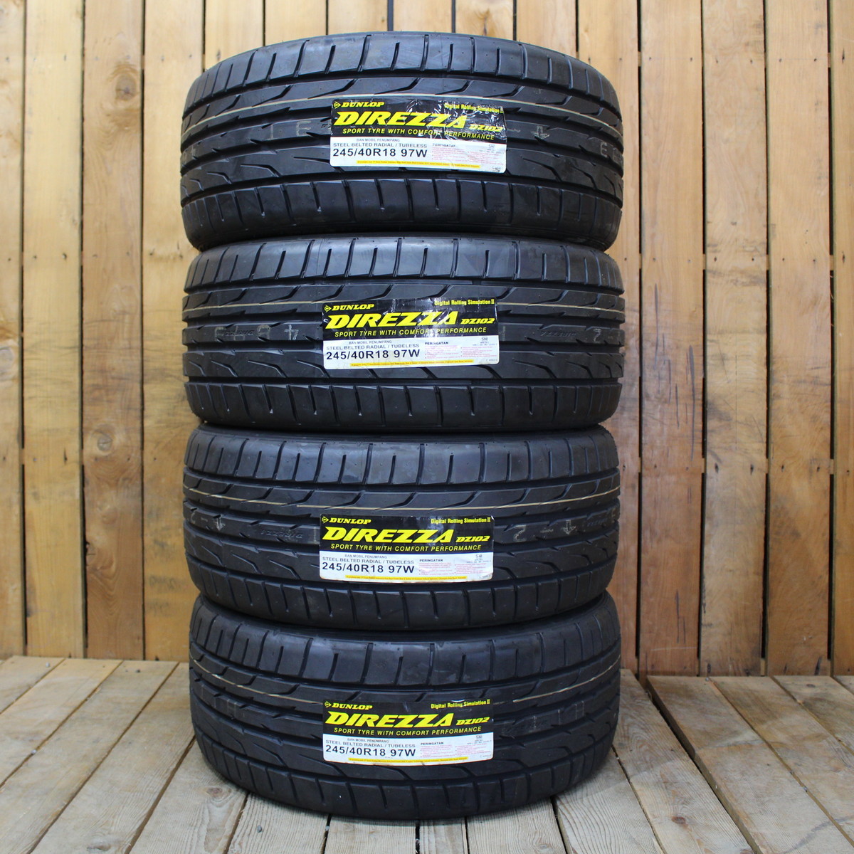 DUNLOP ダンロップ ディレッツァ DZ102 245/40R18 97W 新品 在庫品 4本SET インプレッサ WRX STI レヴォーグ アウディ A4 A5 TT 他_画像1