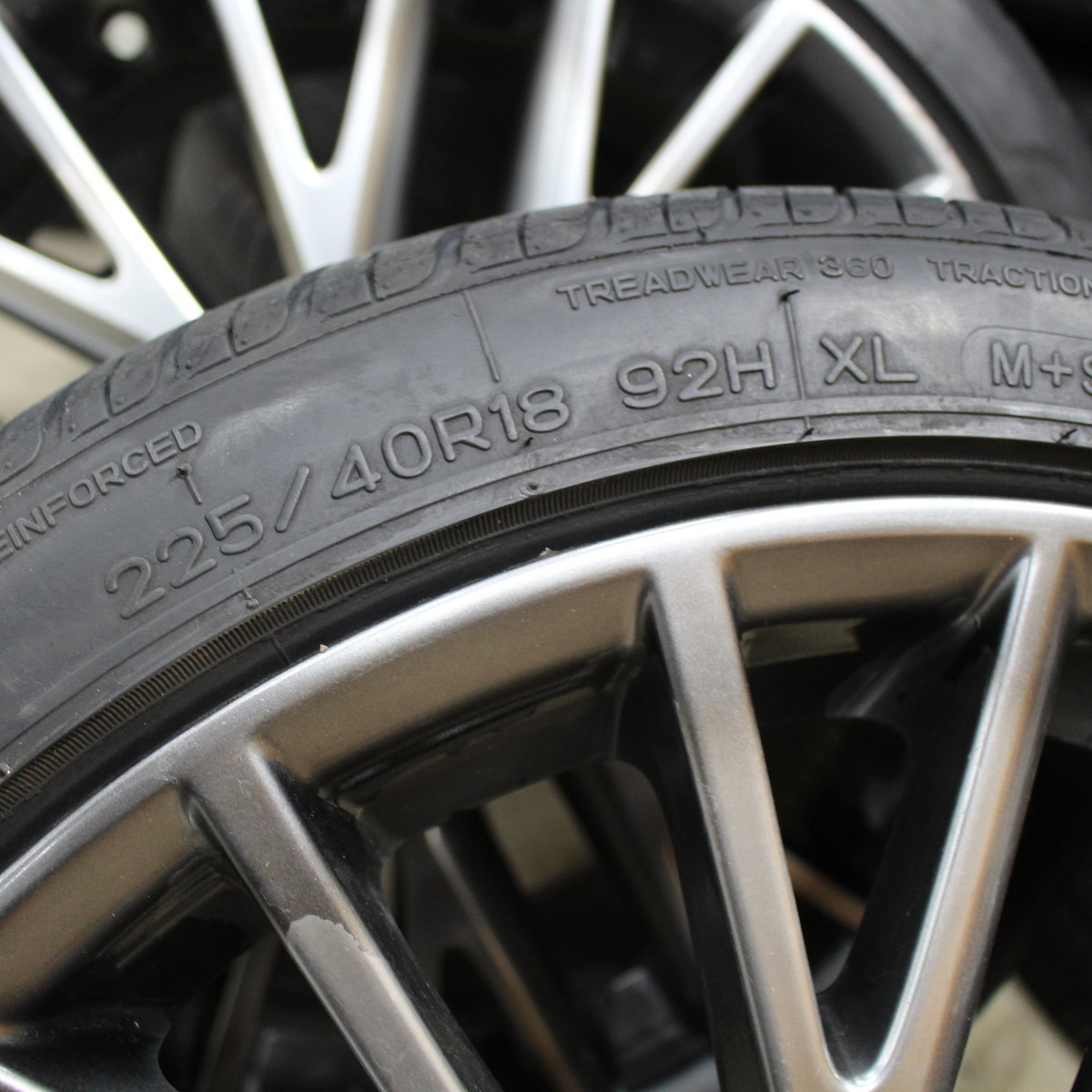 LEXUS レクサス IS300h 純正オプション 18インチ 8J+45 / 8.5J+50 ナンカン 225/40R18 255/35R18 洗浄済み タイヤ ホイール 4本SET_画像7