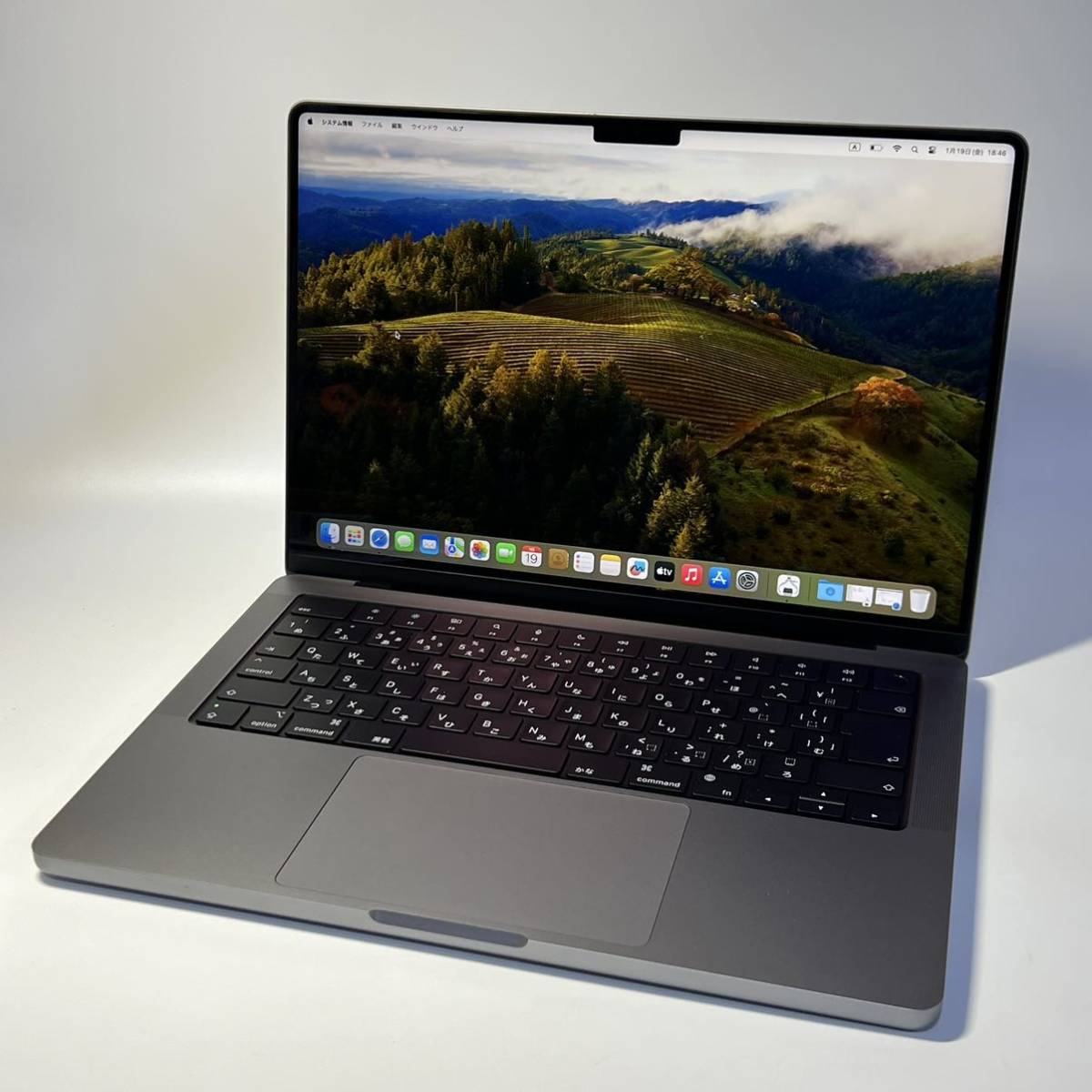 1円~【保証期間有】Apple MacBook Pro 14インチ 2023 M2 Pro スペースグレイ MPHF3J/A 16GB 1TB 12C CPU 19C GPU 充放電回数11 GK-70090_画像2