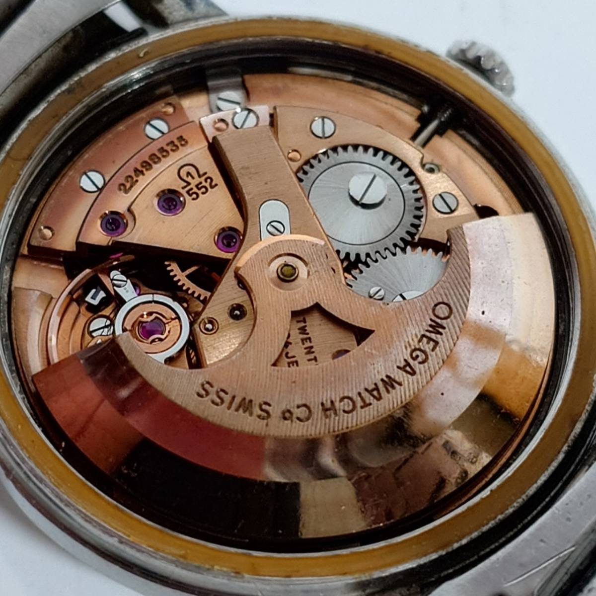 1円~【実動】オメガ OMEGA シーマスター Seamaster Cal.552 Ref.165.002 自動巻き メンズ腕時計 シルバー文字盤 ラウンド 3針 G113817_画像9