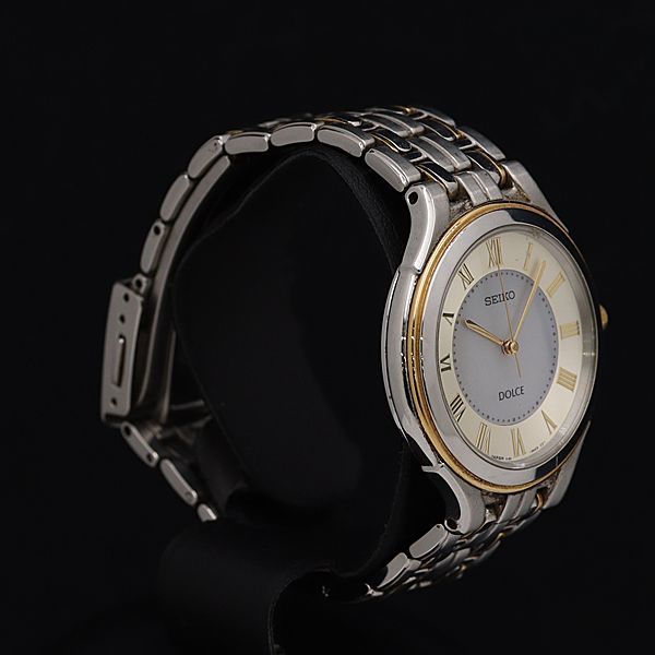 1円 セイコー QZ V181-0AC0 ドルチェ ラウンド シルバー文字盤12PRY メンズ腕時計 MTM 2000000_画像2