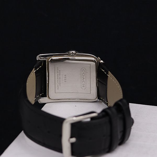 1円 稼動 コーチ QZ W522 黒文字盤 TLG レディース腕時計 MTM 6881000_画像4