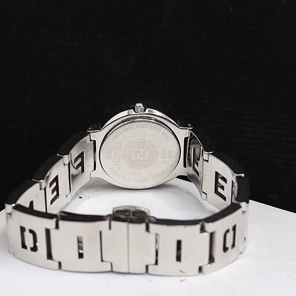 1円 フェンディ 3050L 017-870 QZ 白文字盤 ANT レディース腕時計 KTR 8008000_画像4