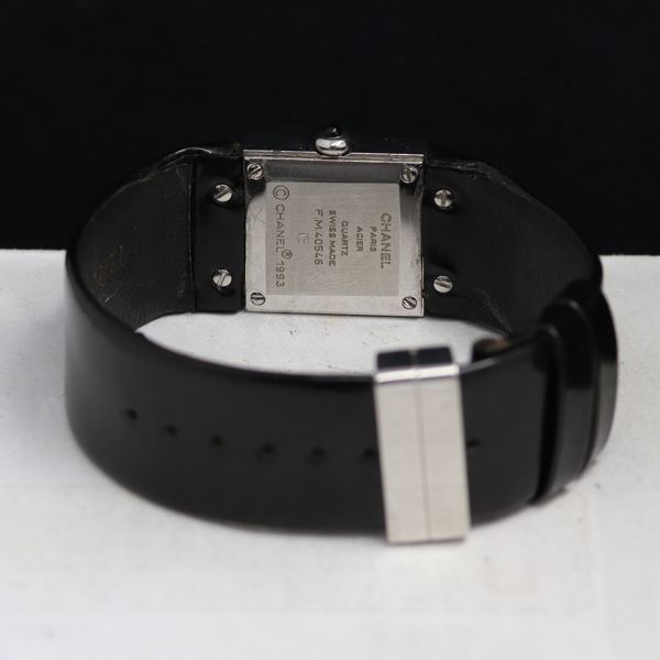 １円 1PRT シャネル F.M.40546 QZ 黒文字盤 レディース腕時計 OGI 0396000_画像4