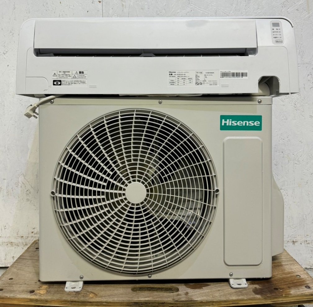 【大阪/岸和田発 格安自社便】Hisense 冷暖房除湿エアコン HA-S28DE9-W 2021年製 8畳～10畳用 ダブルクリーンシステム 銀イオンフの画像1