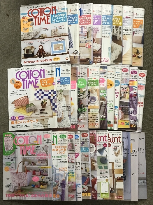 手芸 関連雑誌 まとめて 30冊 セット コットンタイム コットン&ペイント コットンフレンド 2007～2013 不揃い_画像1