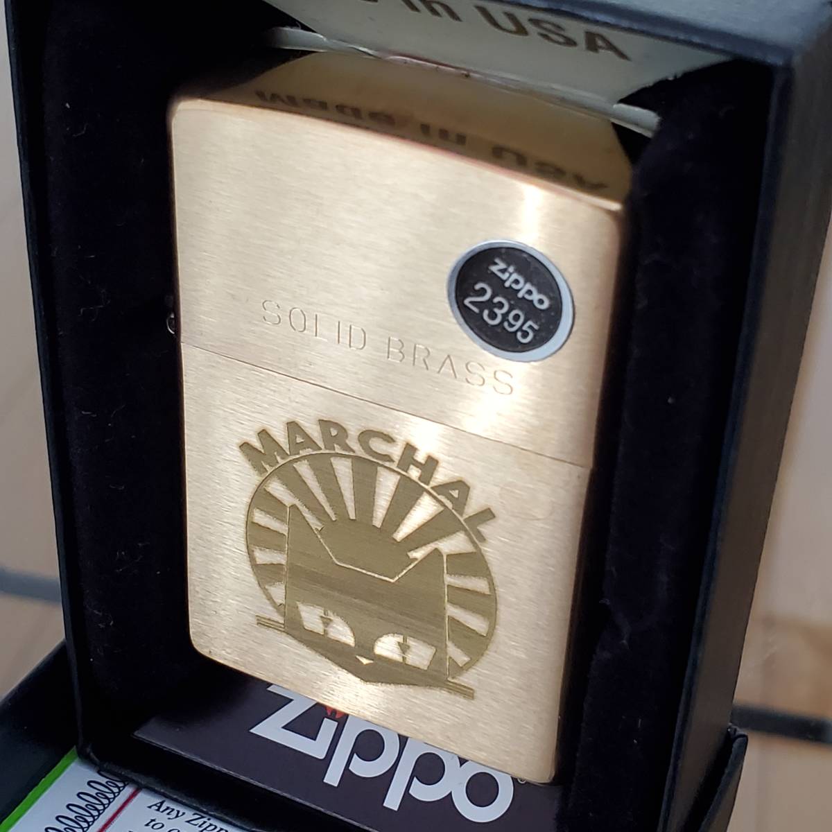 【新品未使用未開封】Zippo マーシャル 暴走族 ソリッドブラス ジッポー MARCHAL 旧車 オイルライター 真鍮無垢_画像1