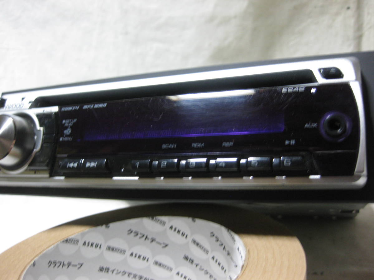 R-2101　KENWOOD　ケンウッド　E242SU　MP3　フロント AUX　1Dサイズ　CDデッキ　補償付_画像2
