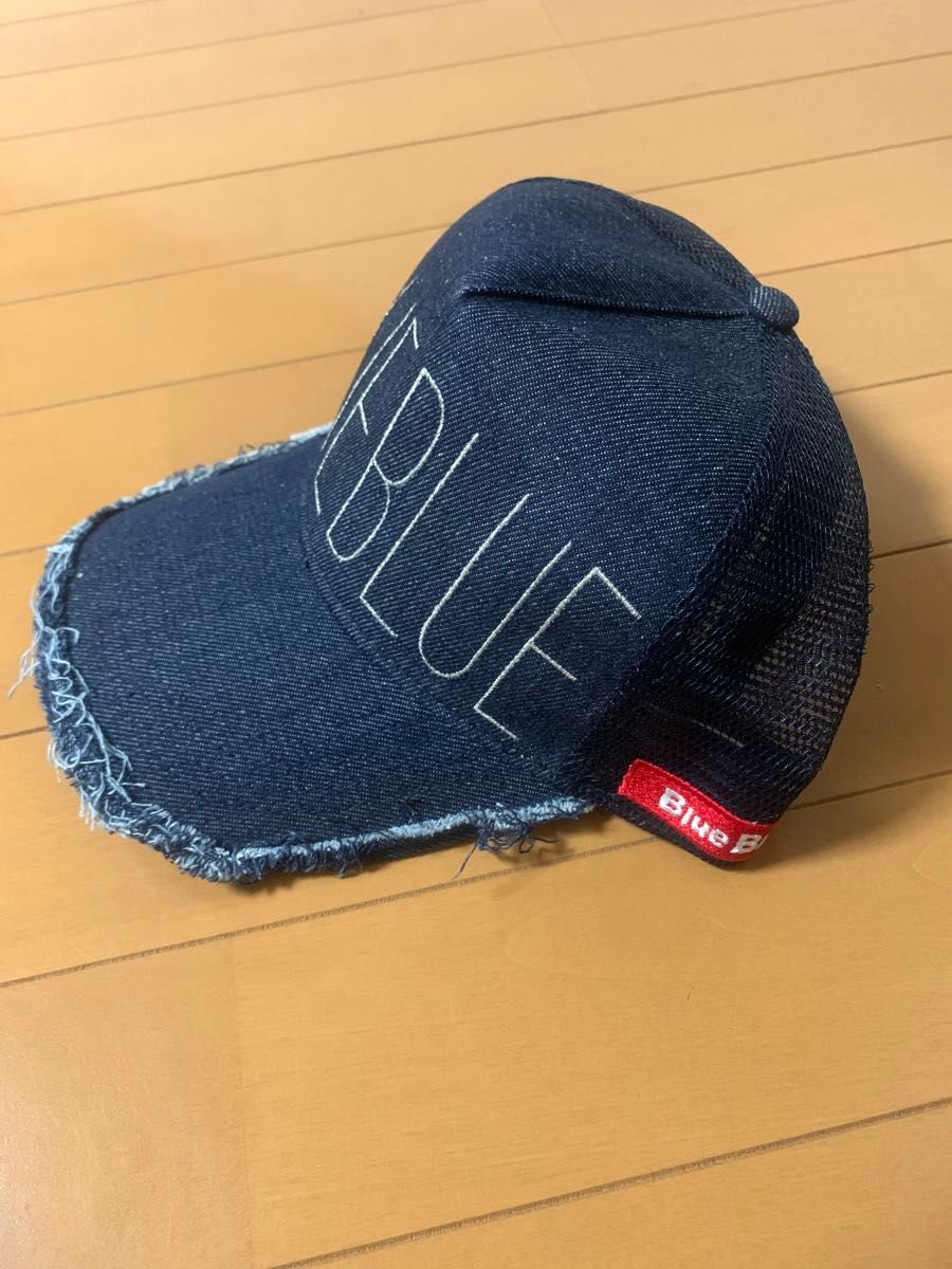 Blue Blue   ブルーブルーデニムキャップ  &  ルアーケースロゴタイプ　2個セット