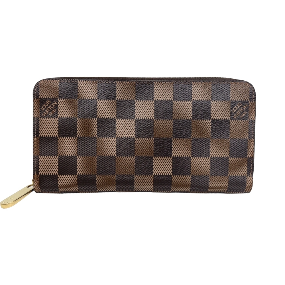 【中古】｜Louis Vuitton ルイヴィトン M41661 ジッピーウォレット ダミエ ブラウン ピンク 長財布 レディース_画像1