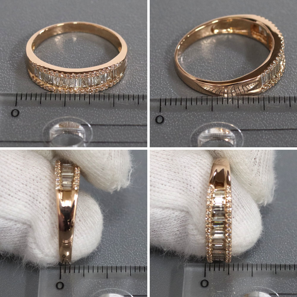 K18PG diamond ring D0.70 3.7g #18