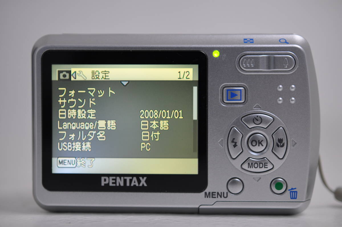 動作品 単三電池使用 ペンタックス PENTAX Optio E50 オプティオ コンパクトデジタルカメラ 管GG1828_画像9