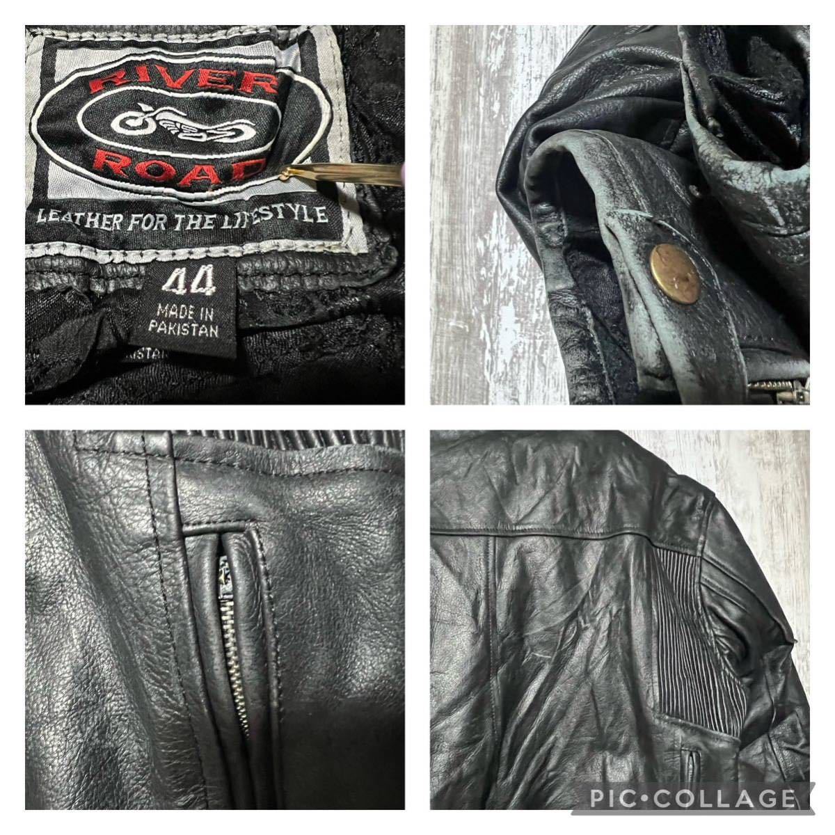 RiverRoad ライダースジャケット レザージャケット 革ジャン 古着