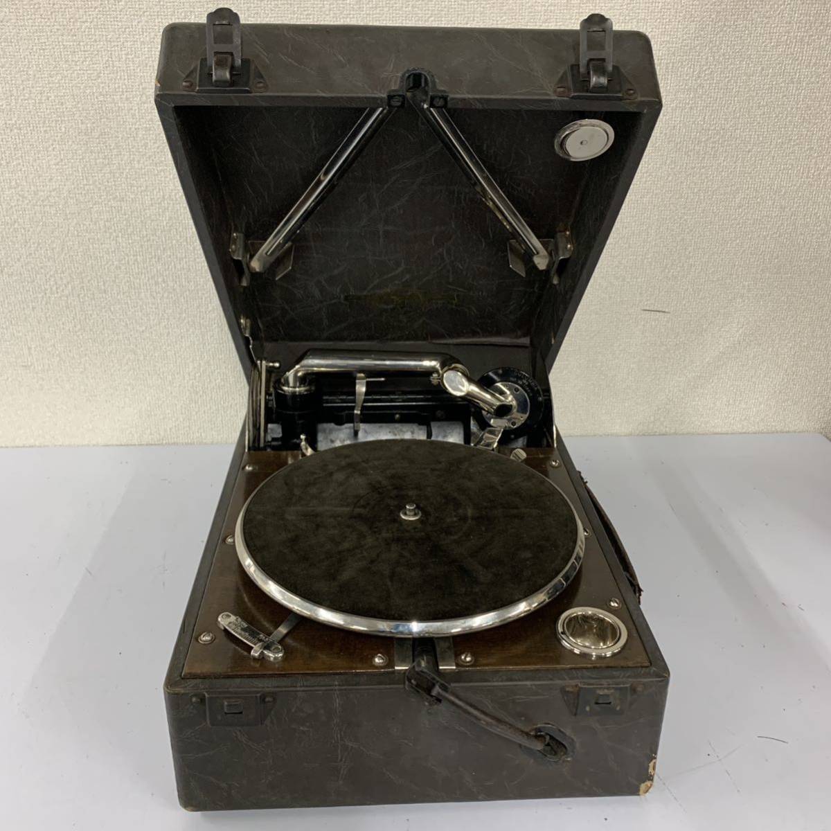 [L-1] Colombia gramophone No9 PAT no114413 gramophone operation verification settled needle included secondhand goods antique 991-164