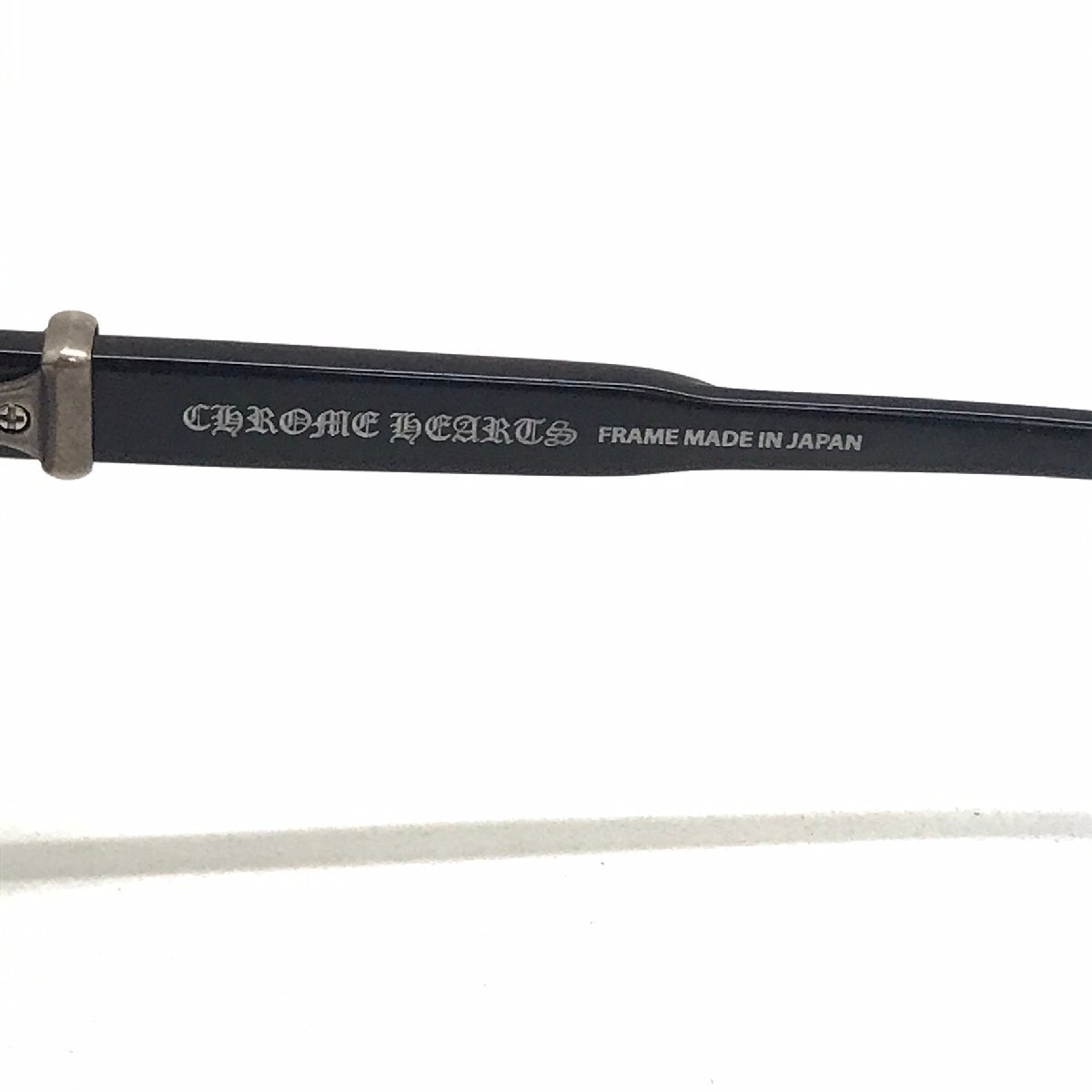 中古美品 眼鏡 CHROME HEARTS LOWRIDER クロムハーツ COX UCKER フルリム 黒縁 SV925 度無し 純正ソフトケース インボイス無し_画像8