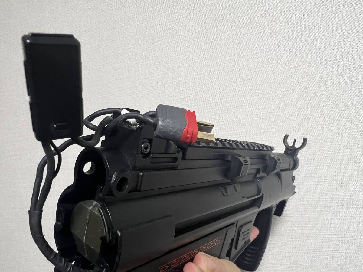 東京マルイ H&K MP5K クルツ HC ハイサイクル 電動ガン 内部カスタム品(初速90m/s越え) PDWストック付き_配線 Tコネ化