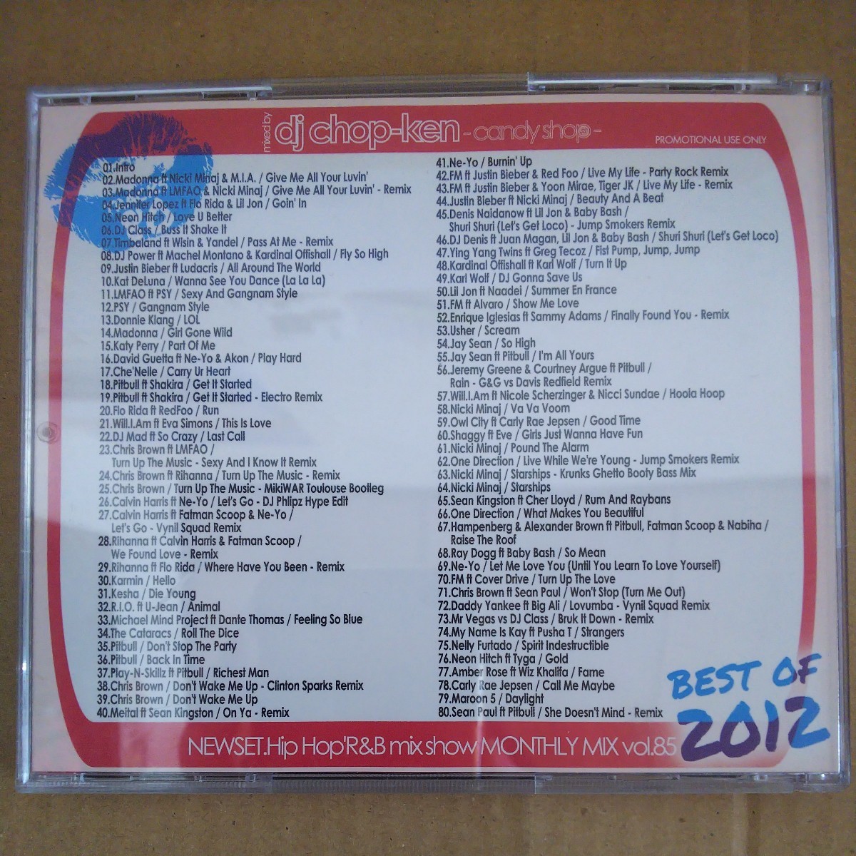 DJ CHOP-KEN CANDY SHOP vol.85 MIX CD BEST OF 2012 ミックス 洋楽 中古 _画像2