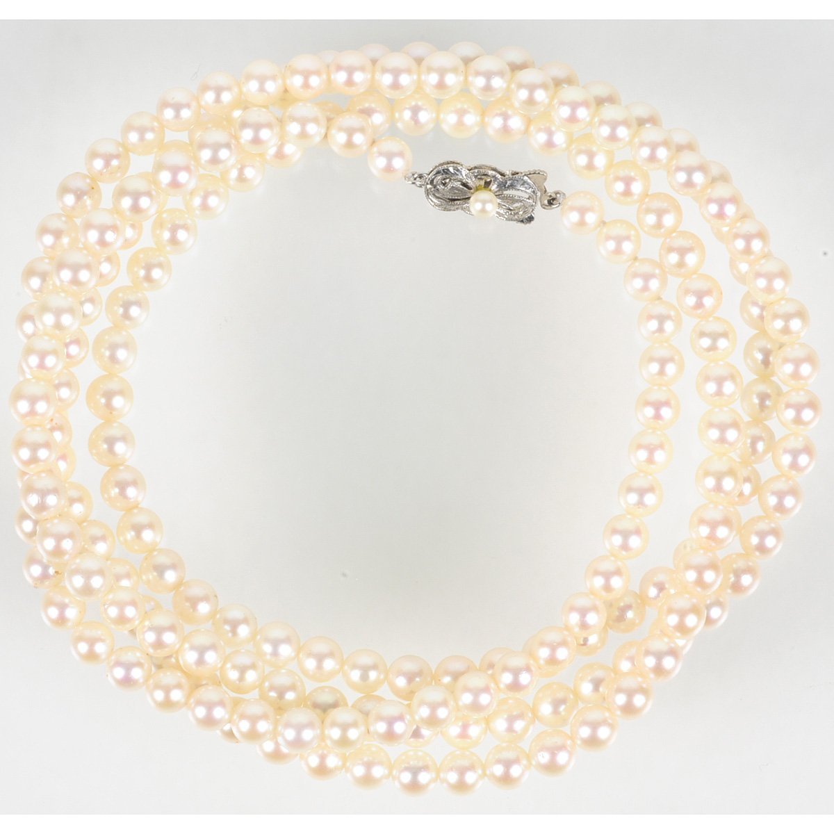 .. pearl 6-6.5mm long necklace 112cm 62.5g white group free shipping [c66] pearl book@ pearl thread change ending used ‡