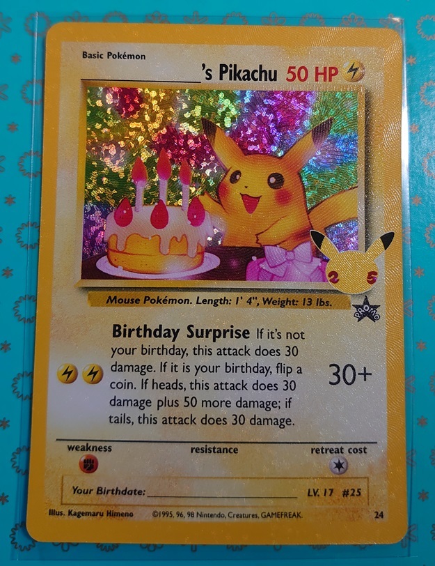 ポケカ 英語版 正規品 おたんじょうびピカチュウ 25周年 お誕生 ポケカ 英語版 正規品 おたんじょうびピカチュウ 25周年 お誕生