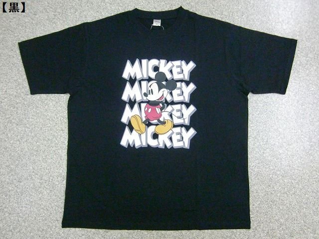 新品 大きいサイズ ミッキーマウス/MICKEY MOUSE 半袖Ｔシャツ黒4L メンズ レディース アメカジ ディズニー BIG ロゴＴ 激カワ メール便可_画像1