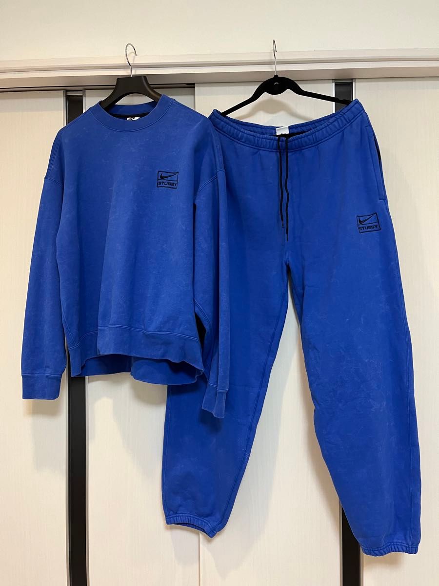 試着程度 NIKE STUSSY スウェット セットアップ Lサイズ ブルー 試着程度 NIKE STUSSY スウェット セットアップ Lサイズ ブルー