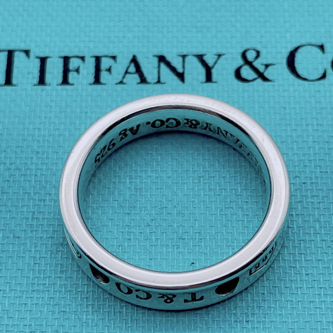 極美品】Tiffany & Co ナローリング モンタナサファイア 約7号 極美品】Tiffany & Co ナローリング モンタナサファイア 約7号