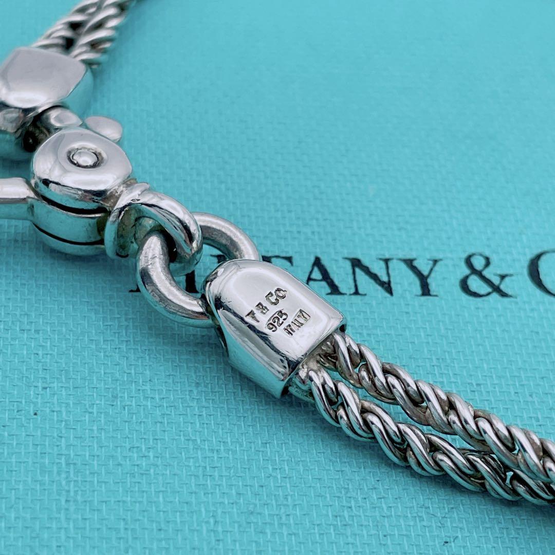 美品】Tiffany & Co ダブルロープ ブレスレット ハート 廃盤 美品】Tiffany & Co ダブルロープ ブレスレット ハート 廃盤