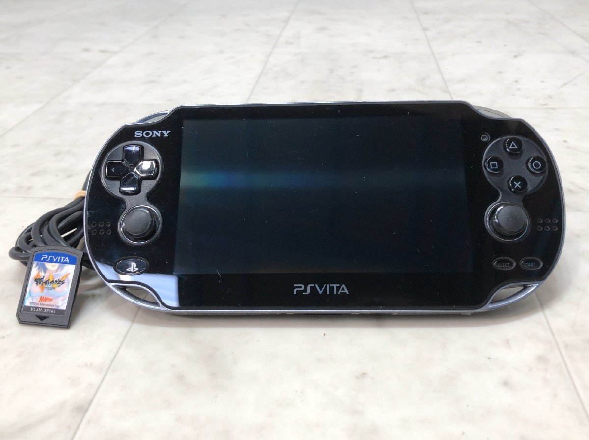 PS VITA 本体 Crystal Black クリスタルブラック PCH-1100 SONY ソニー 閃乱カグラ ●E093M455_画像1