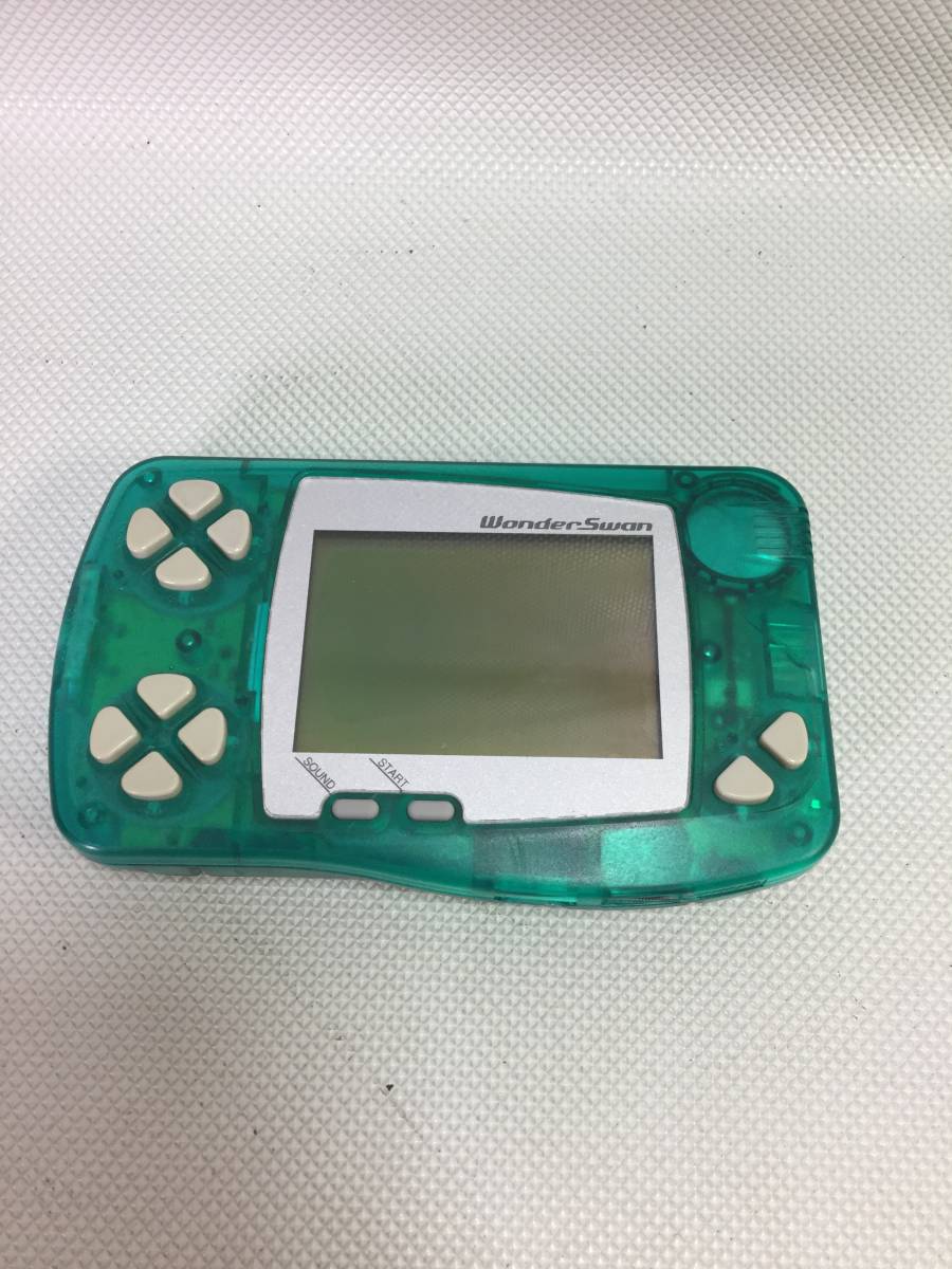 OK8728●BANDAI バンダイ WonderSwan ワンダースワン SW-001 スケルトングリーン 通電OKの画像1